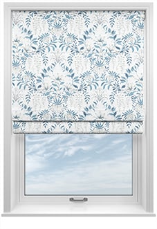 Laura Ashley Parterre, Off White/Seaspray - Twist&Fit Roman Blind